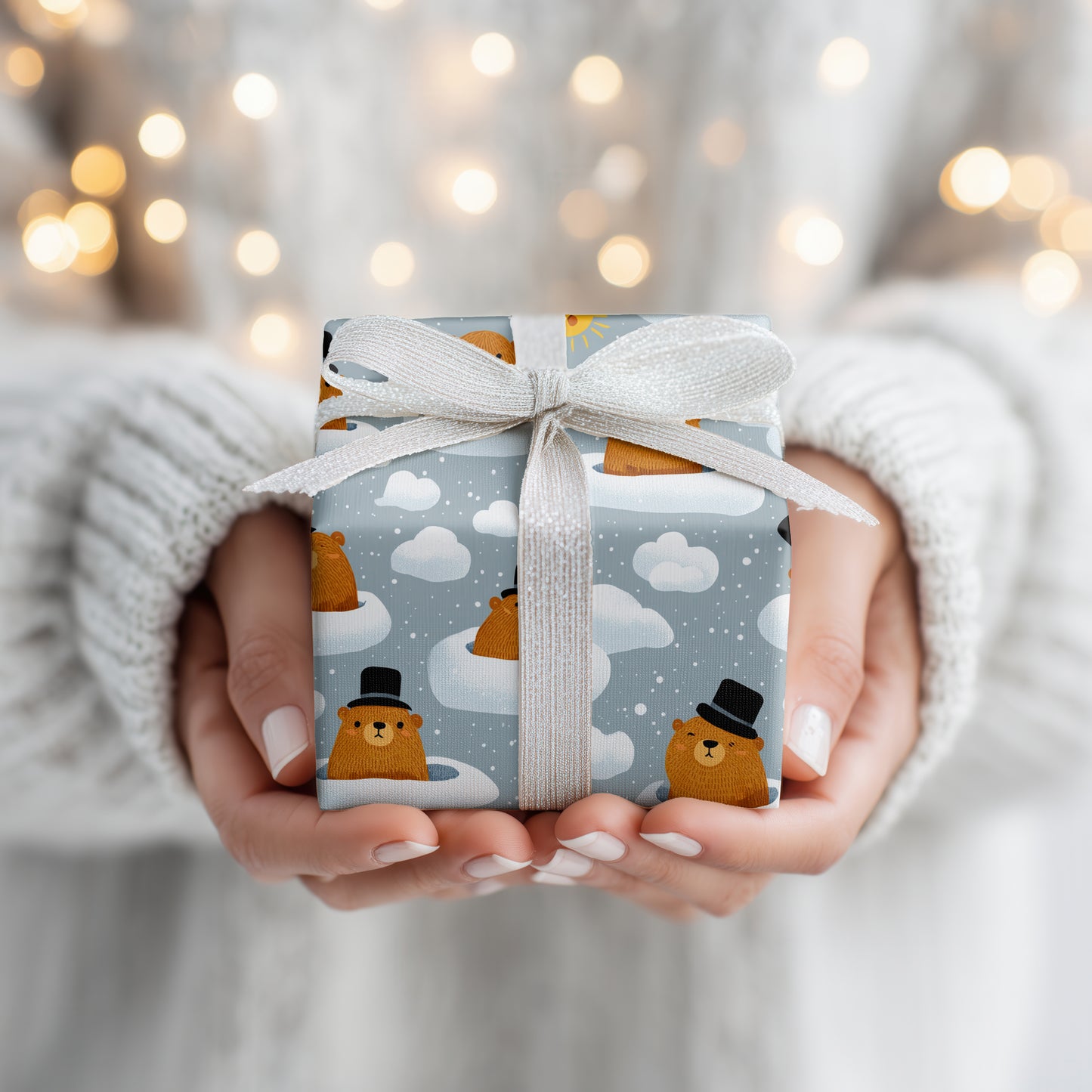 Cloudy Bears Ride Winter's Breeze