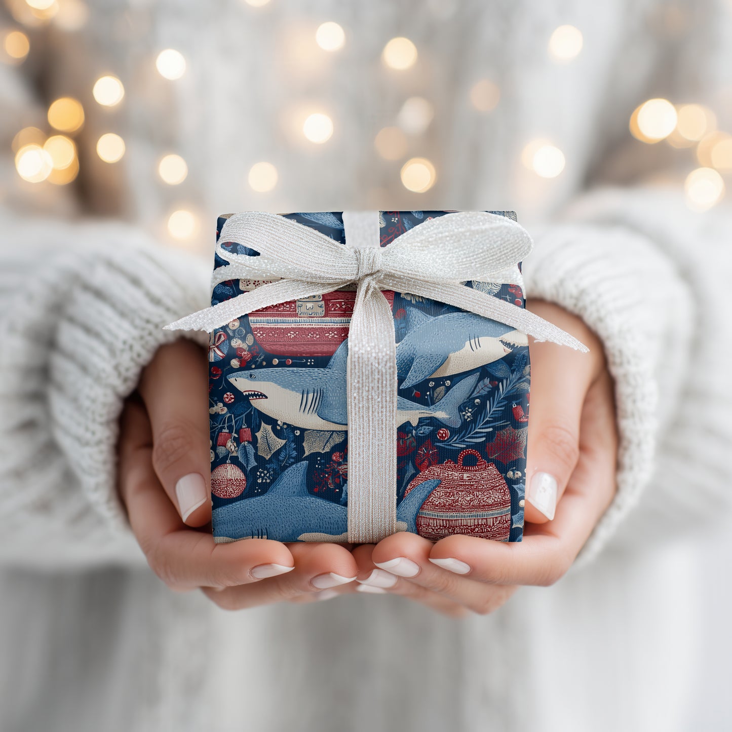 Sharks Swim Through Winter's Festive Dream