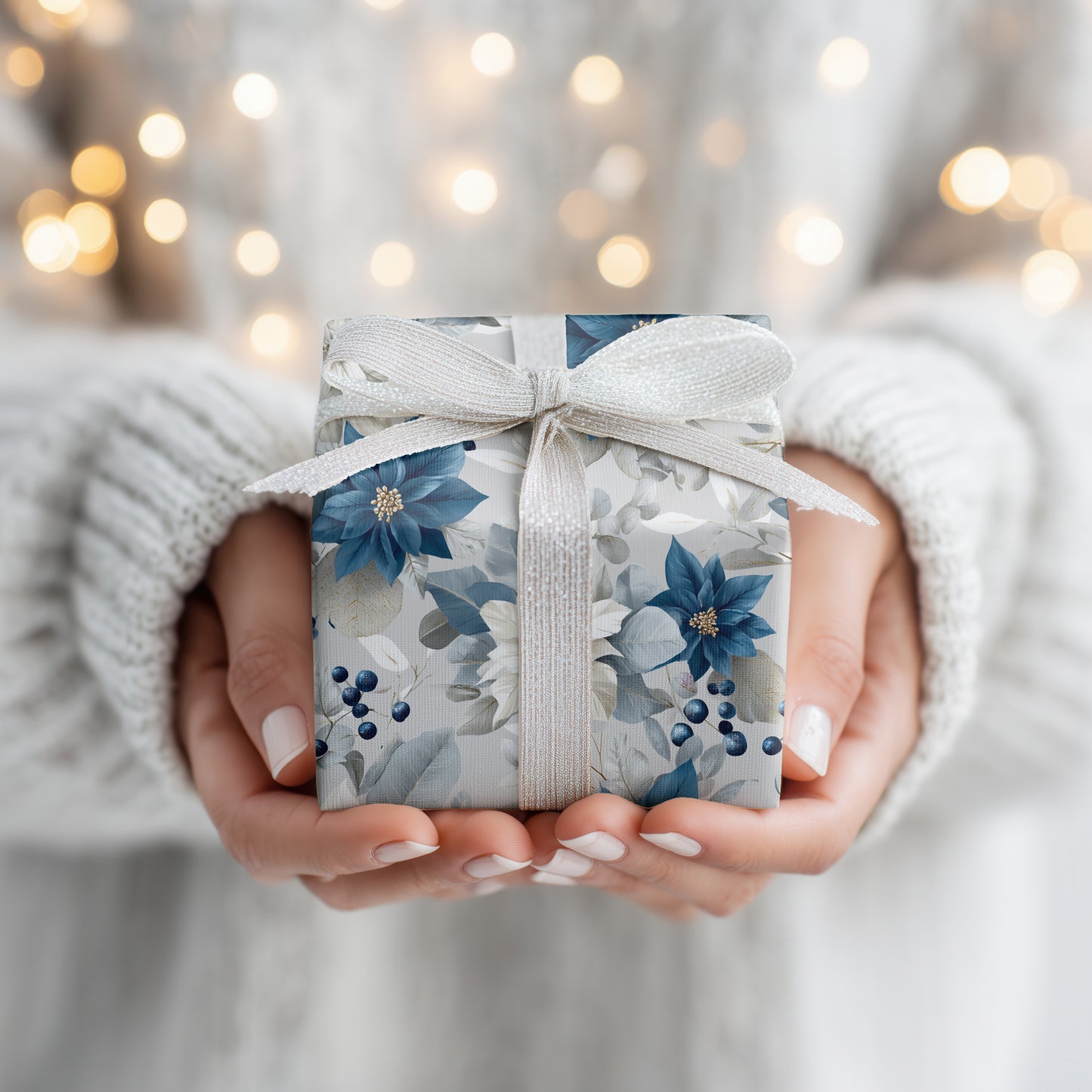 Winter Blooms In Midnight Blue