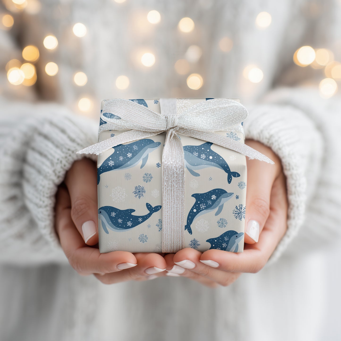 Dancing Dolphins Through Frozen Skies