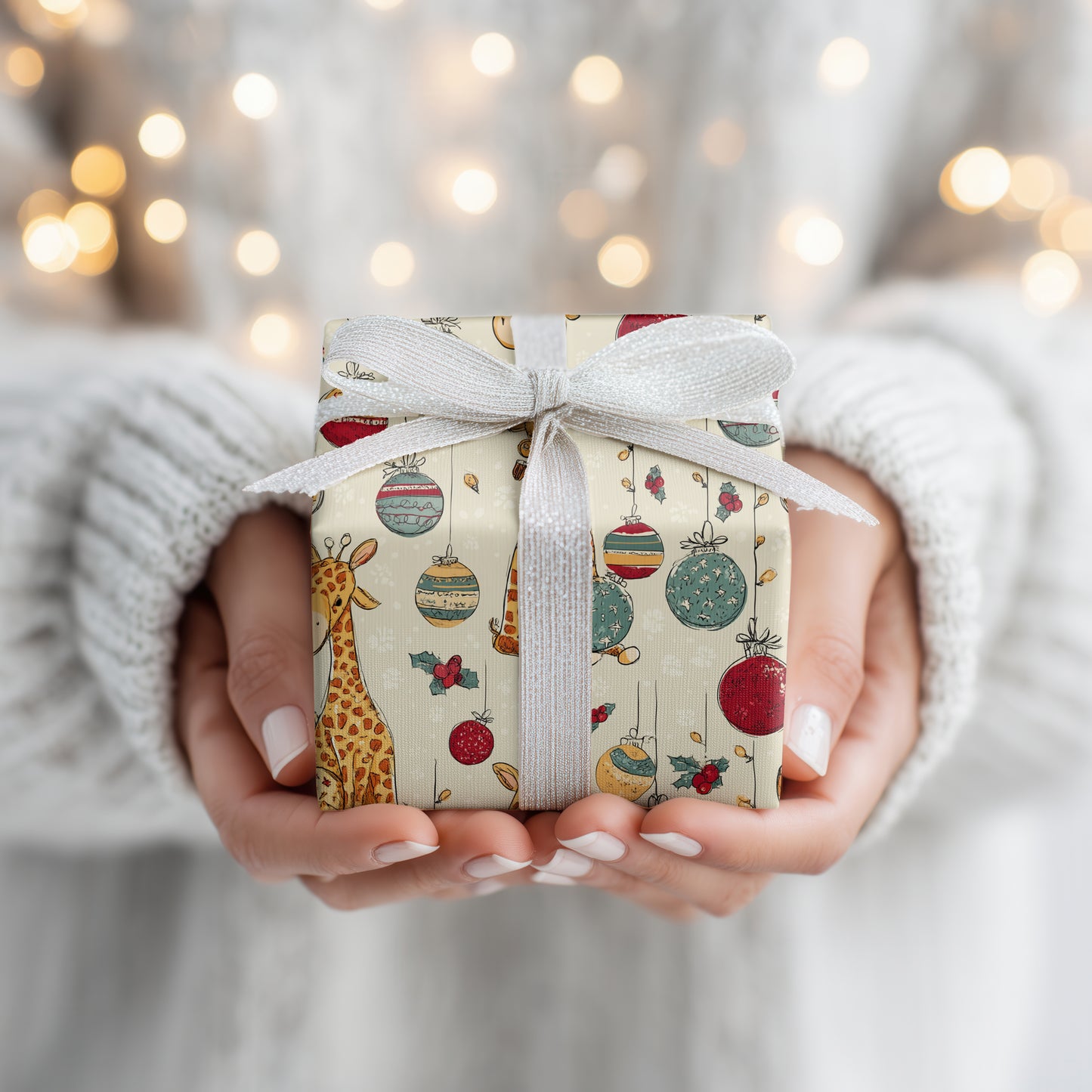 Giraffes Unwrap Christmas Magic