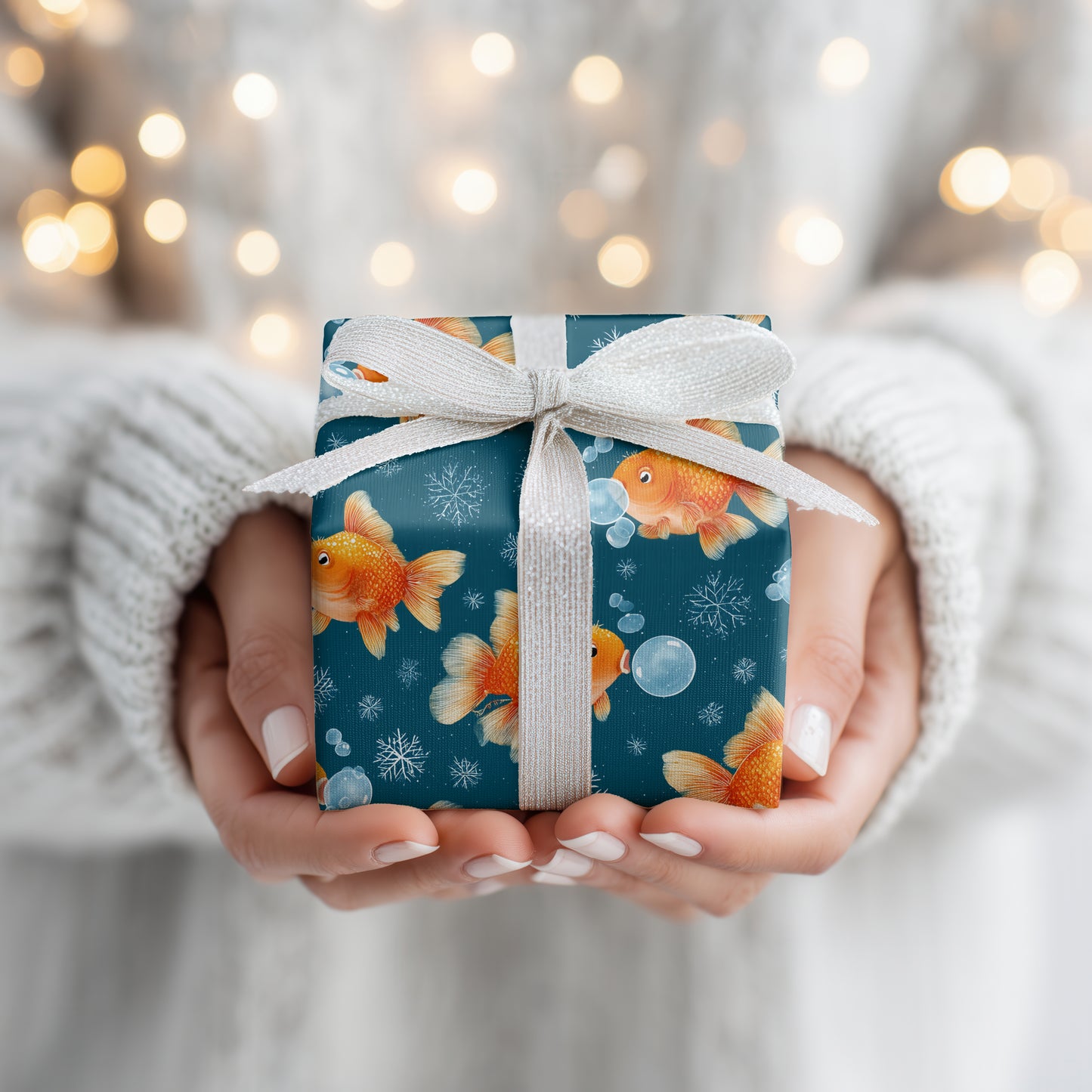 Goldfish Drift Through Winter's Dream