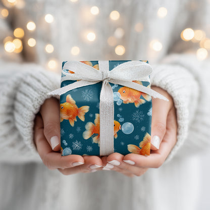 Goldfish Drift Through Winter's Dream