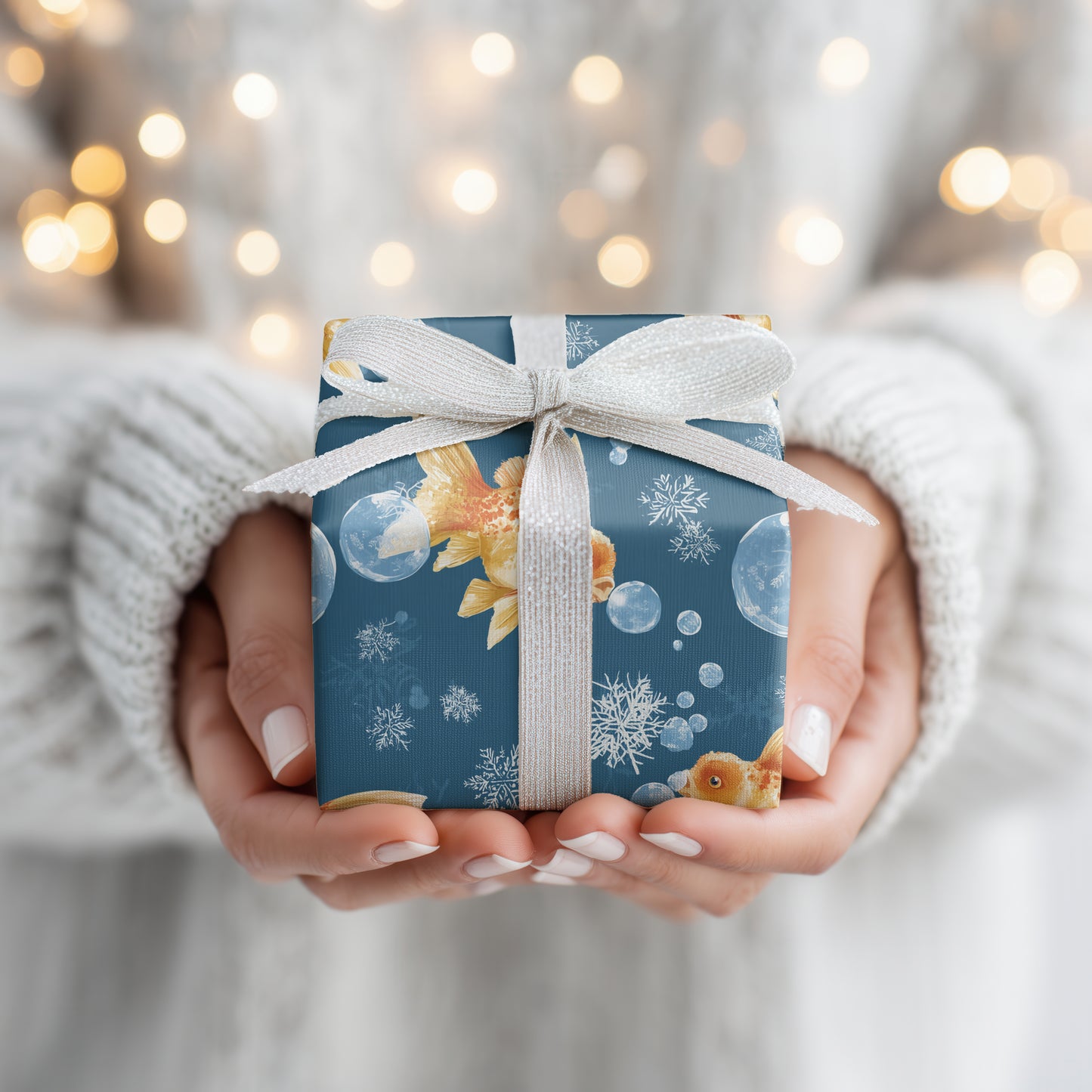 Goldfish Swimming Through Winter's Memory