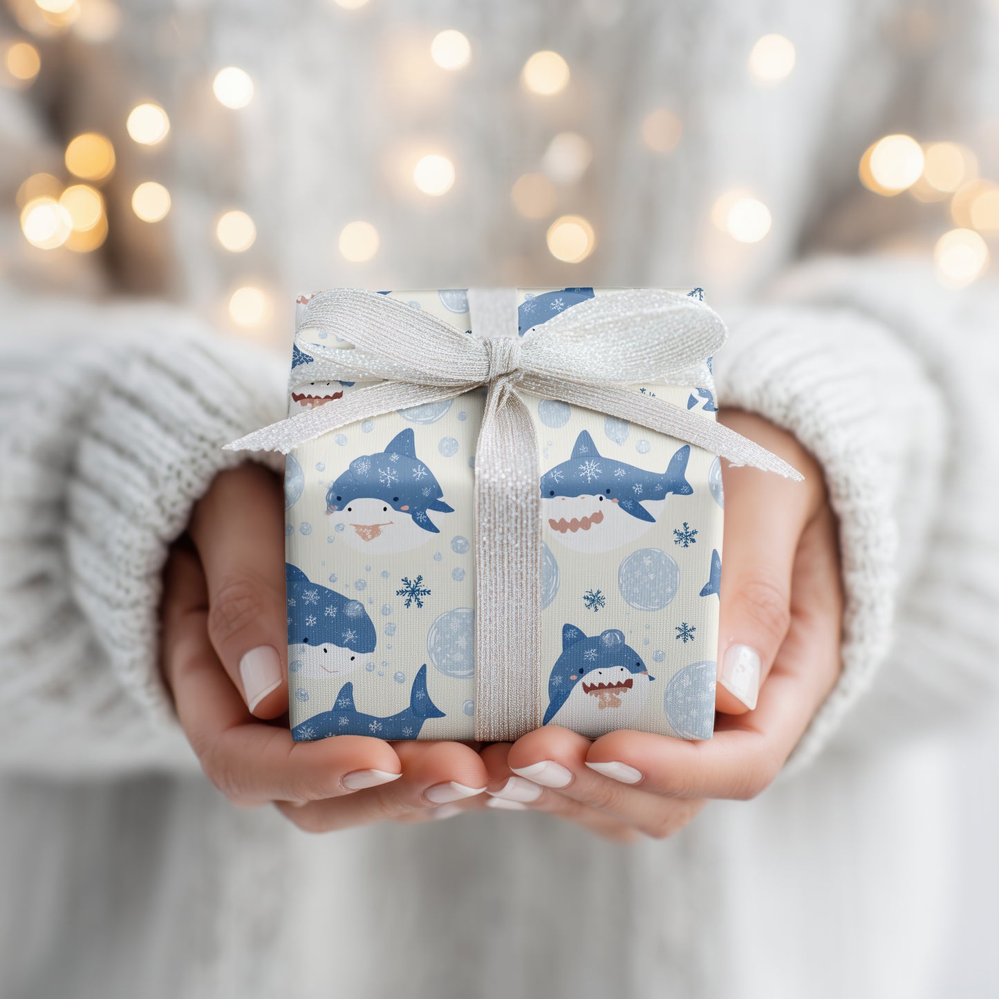 Sharks Drift Through Frozen Bubbles