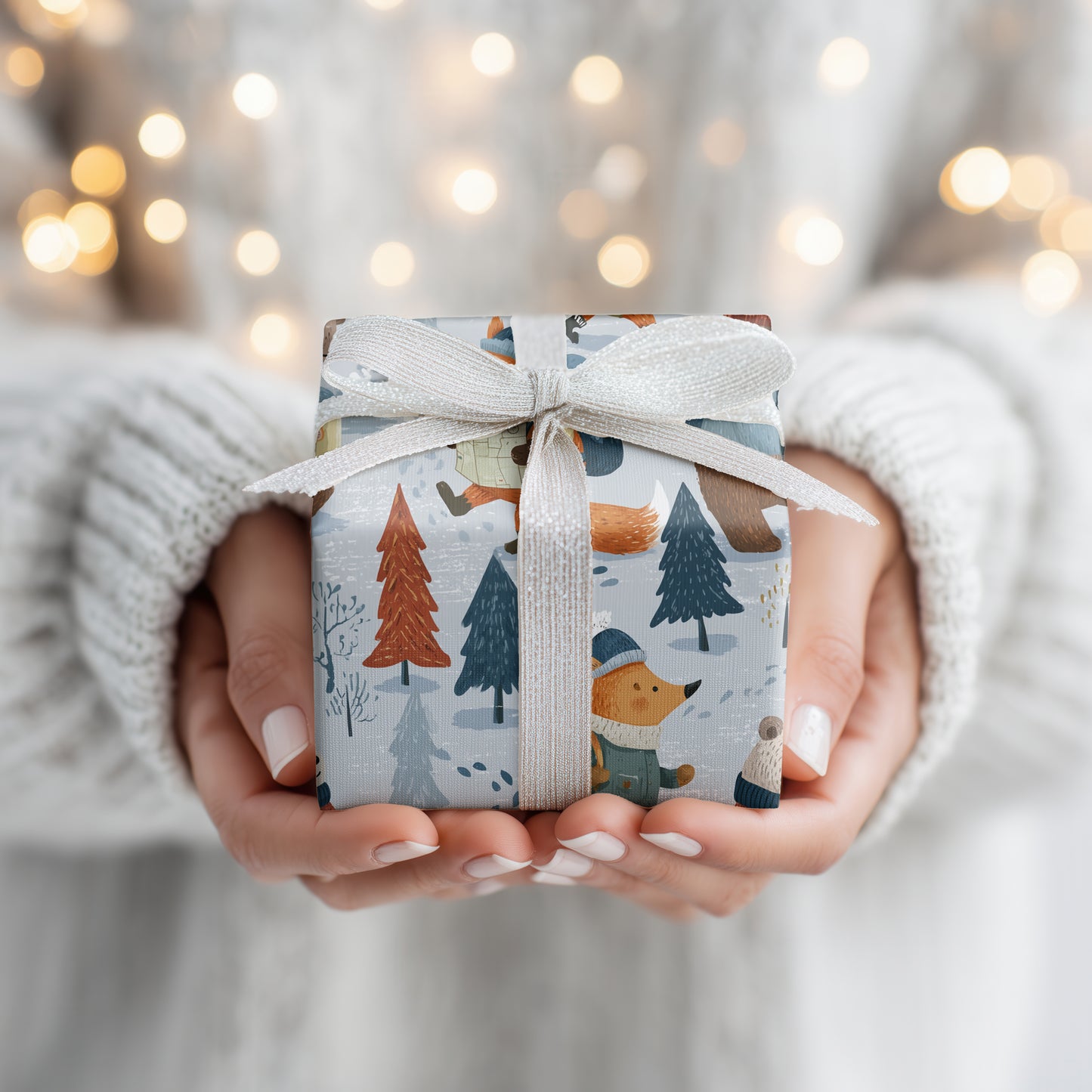 Foxes Wander Winter's Woodland Paths