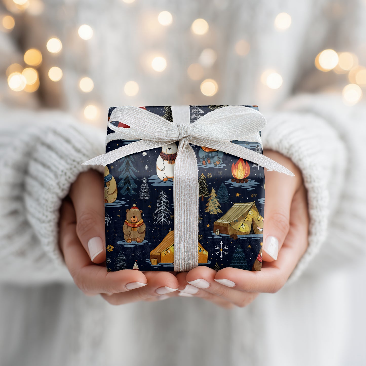 Bears Camp Under Starlit Skies