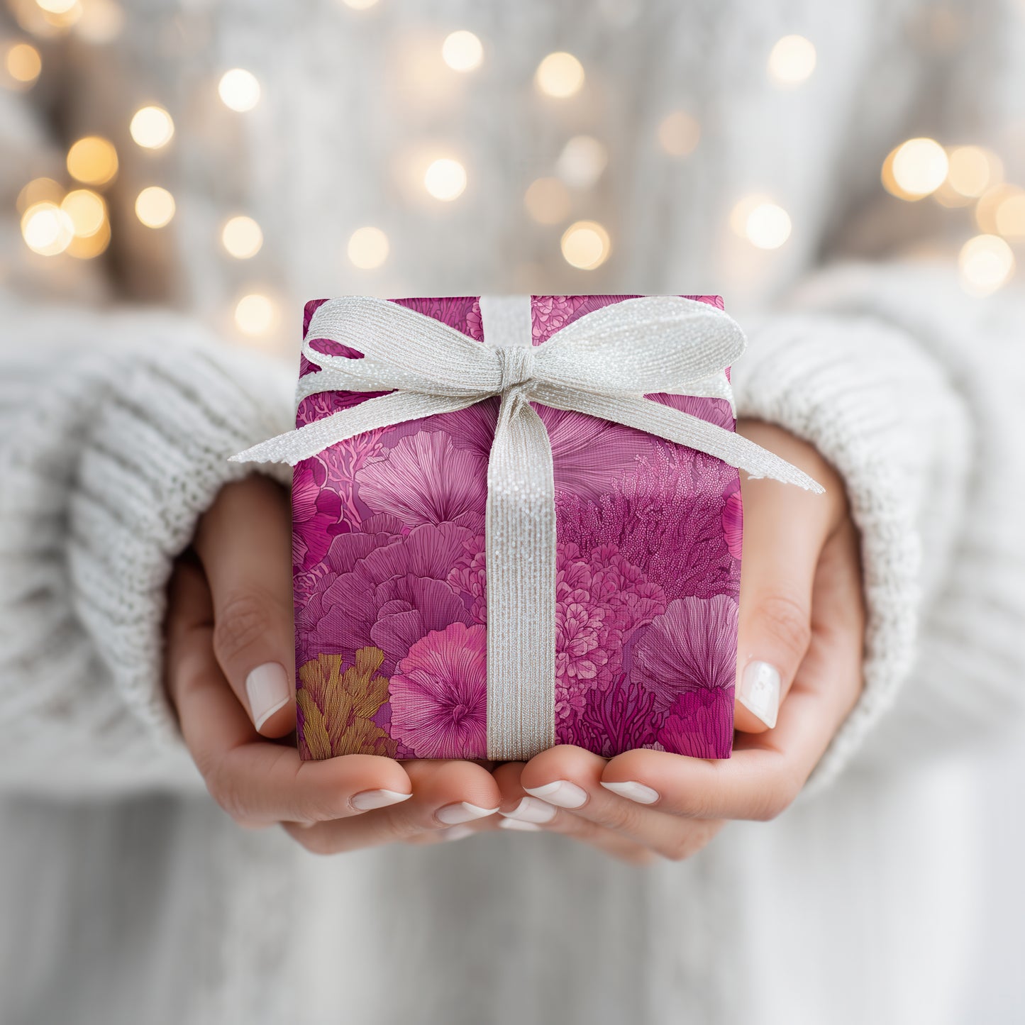 Coral Blooms Dancing Magenta Waves