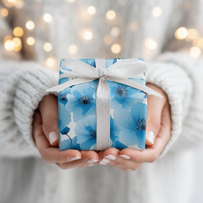 Blue Petals Dancing Through Light