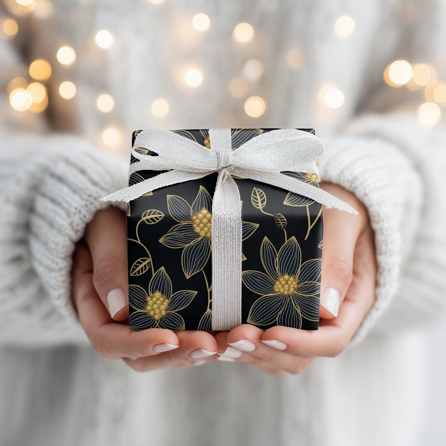 Night's Golden Botanical Symphony