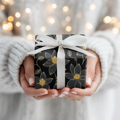 Night's Golden Botanical Symphony