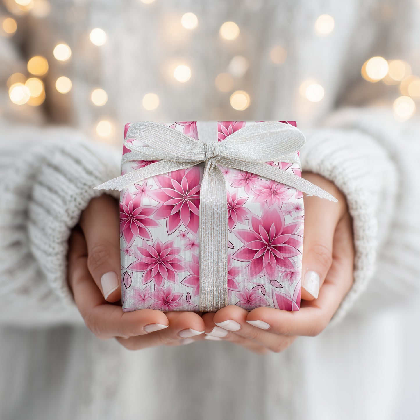 Pink Blossoms Dancing Softly