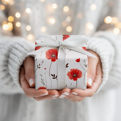 Red Blossoms Dance Across Silence