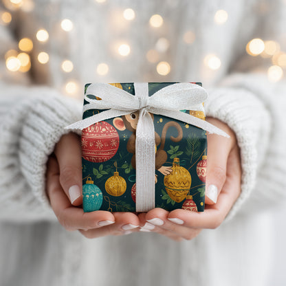 Monkey Plays Among Holiday Treasures