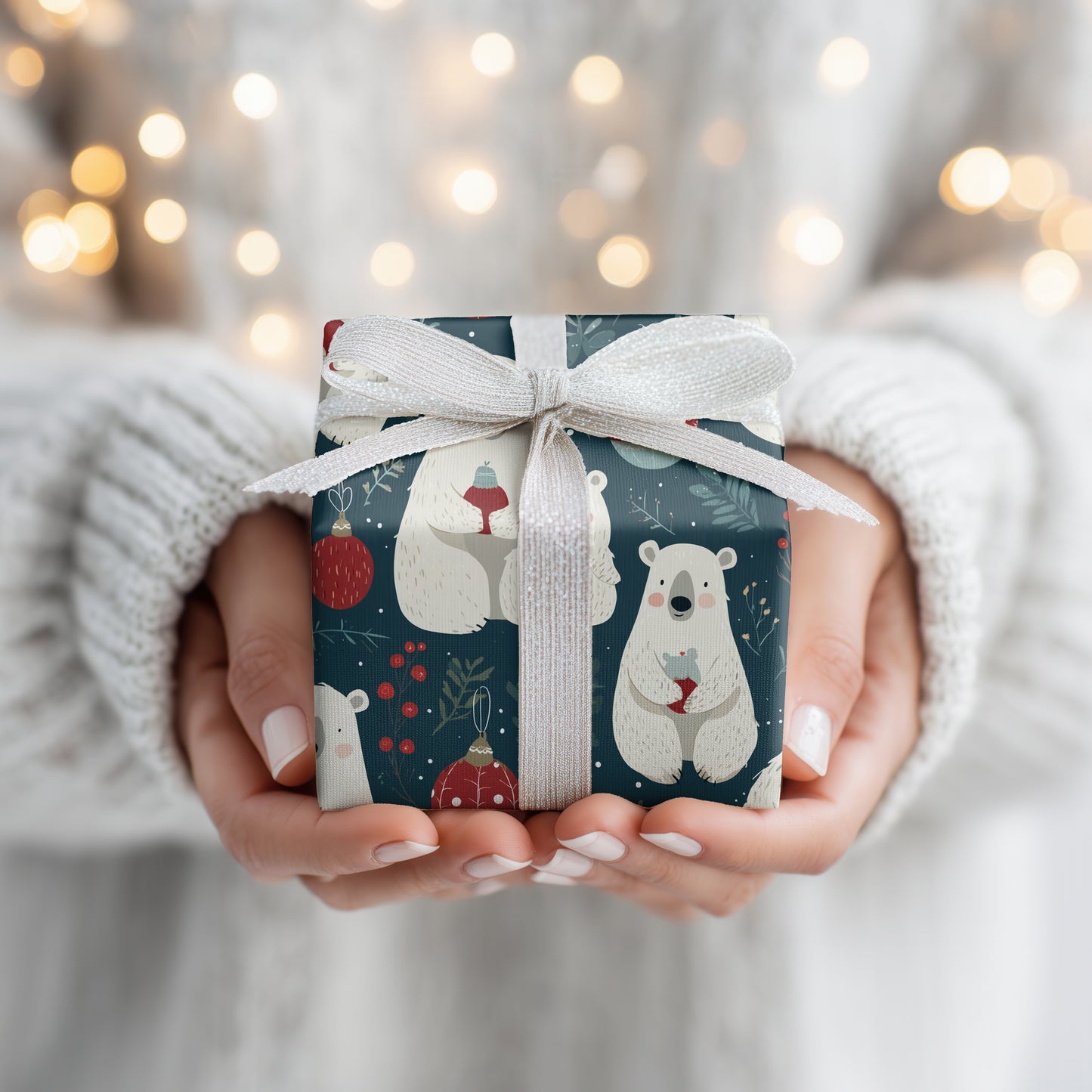 Polar Bears Sip Holiday Cheer
