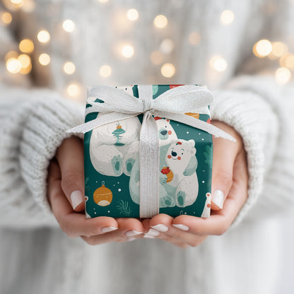 Polar Bears Decorate Winter's Playroom