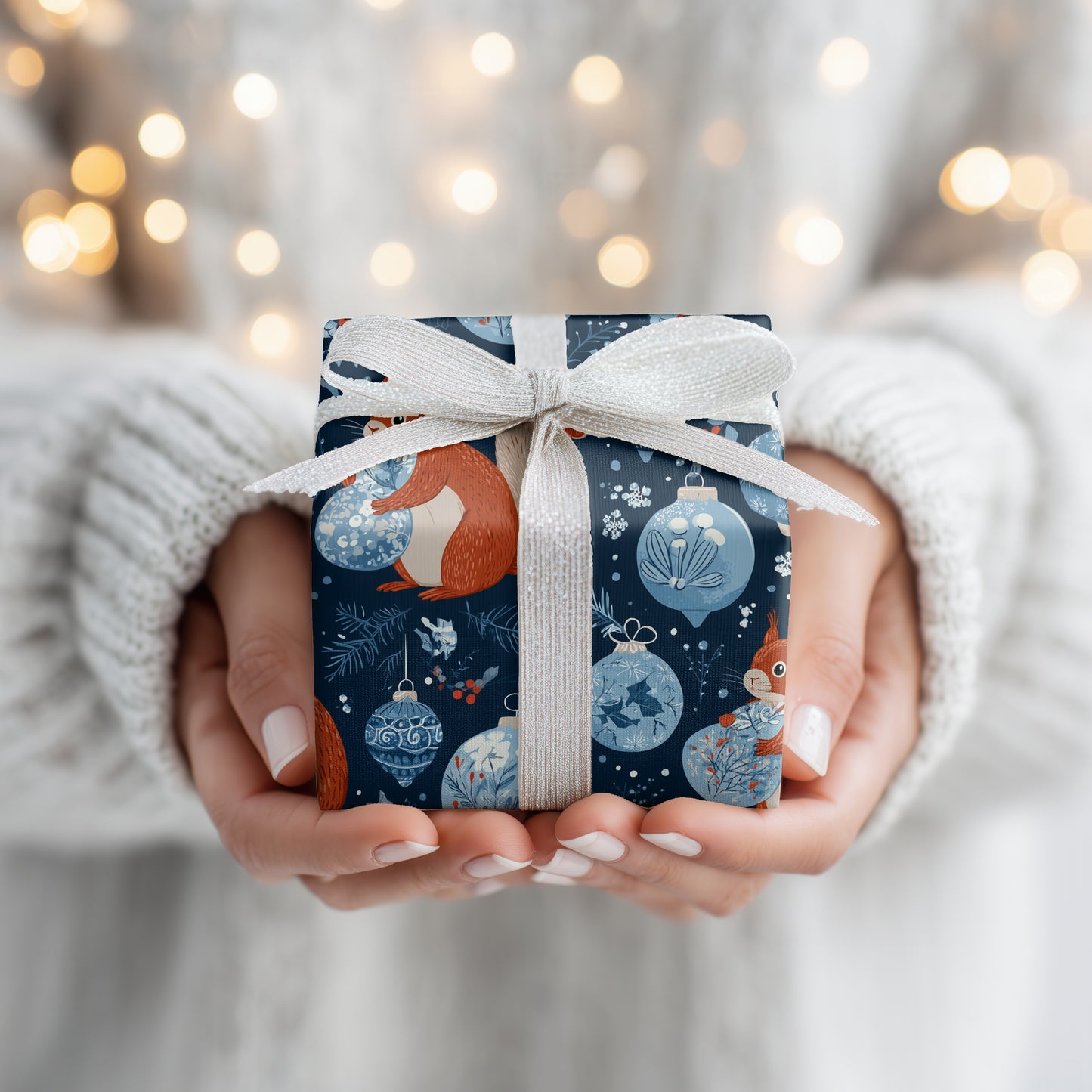 Festive Squirrels Dancing Through Ornaments
