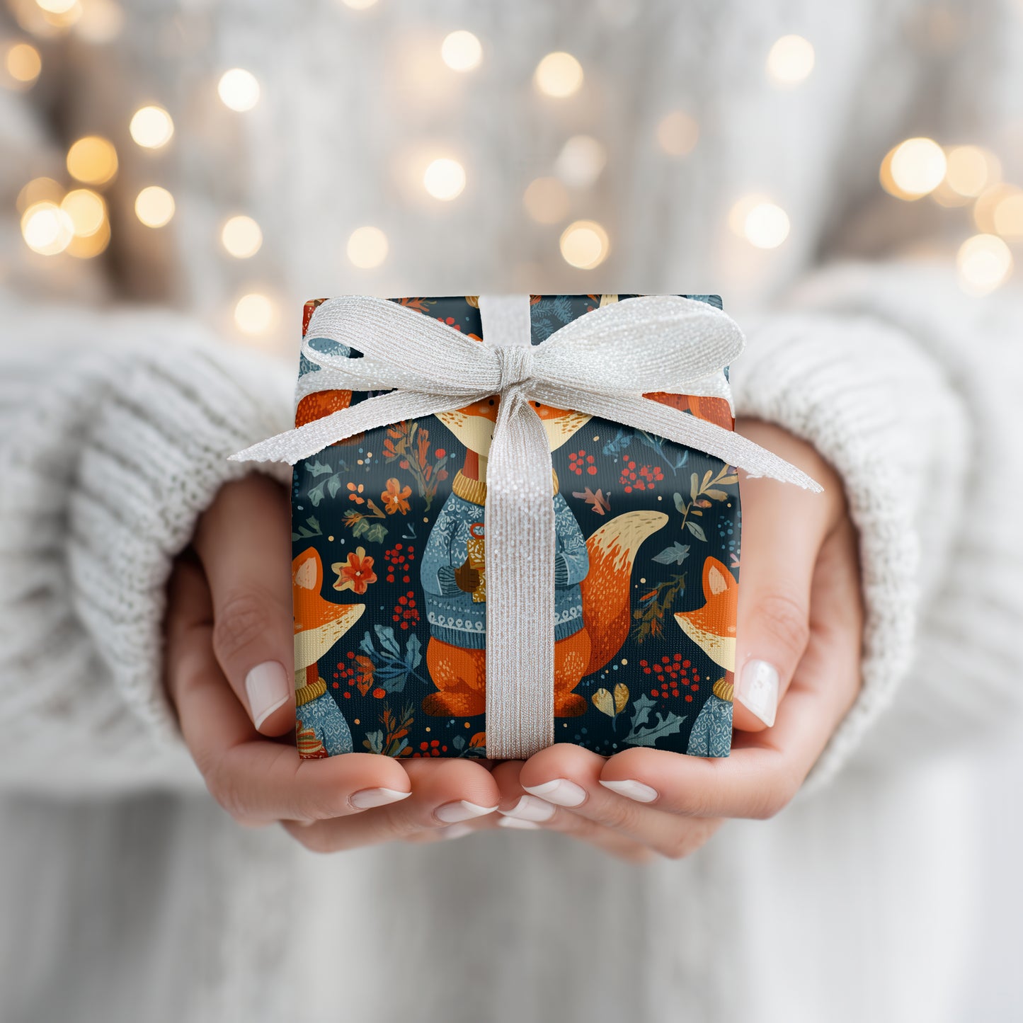 Festive Foxes Unwrap Winter's Joy