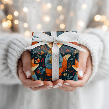 Festive Foxes Unwrap Winter's Joy