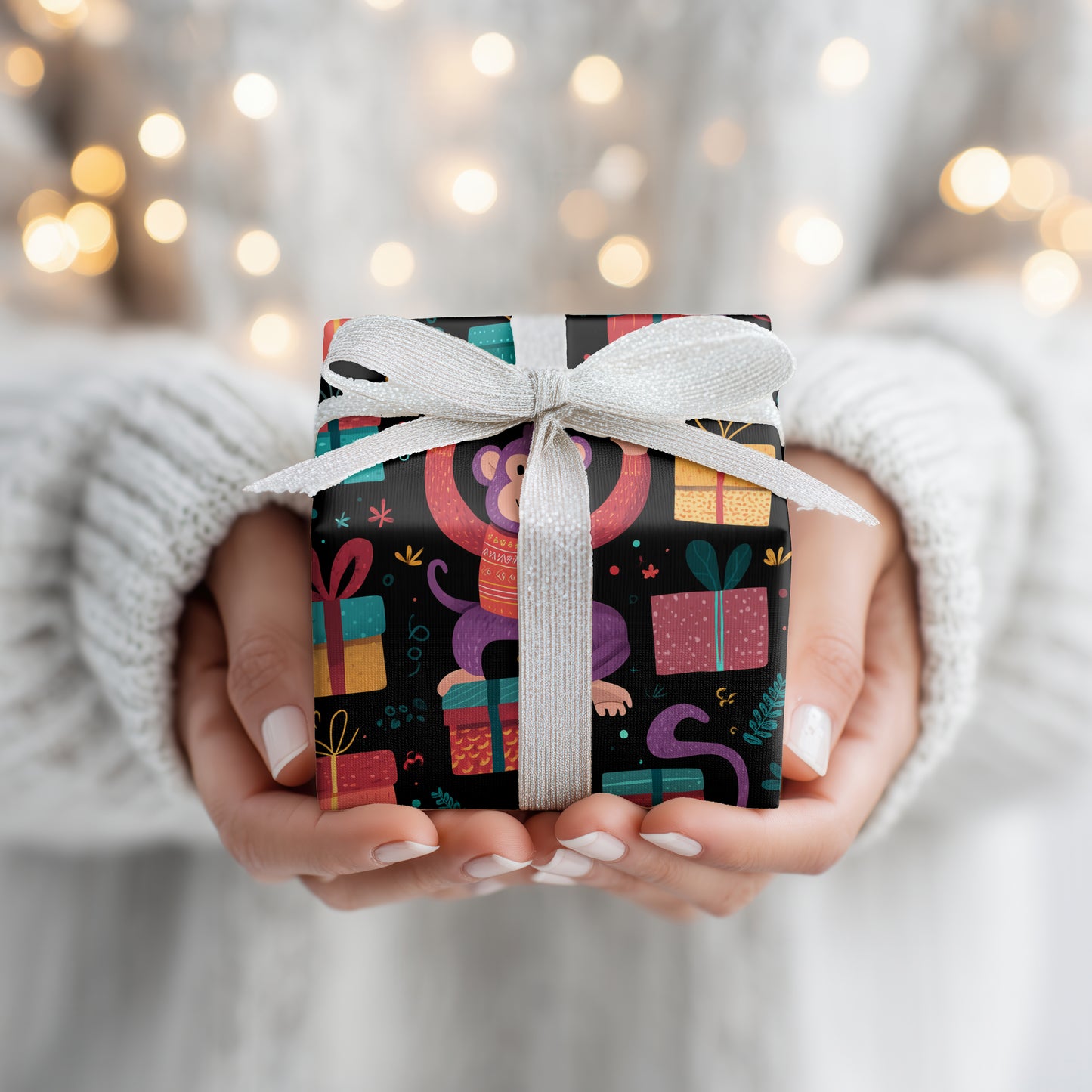 Monkey Celebrates Gift-Giving Season