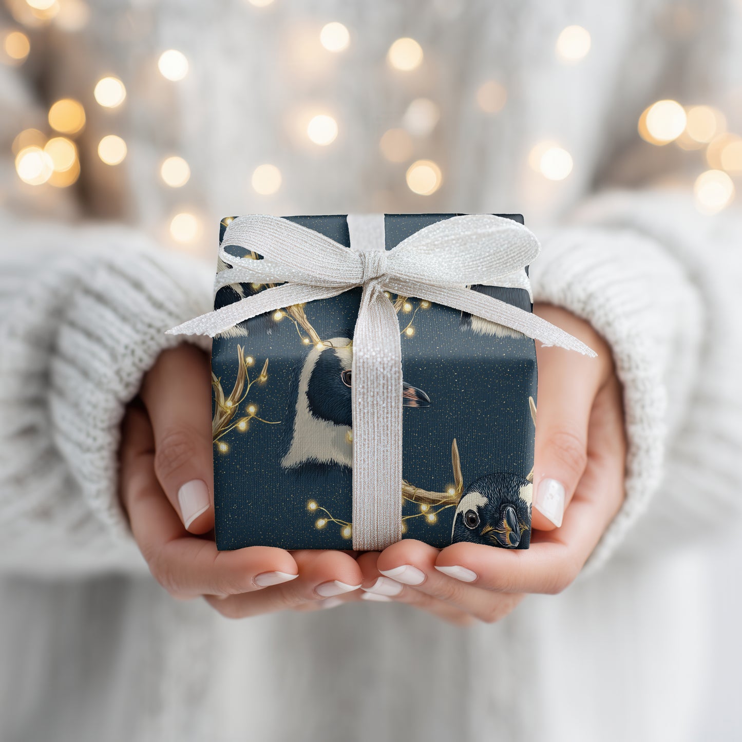 Midnight Penguins Wear Starlight Crowns