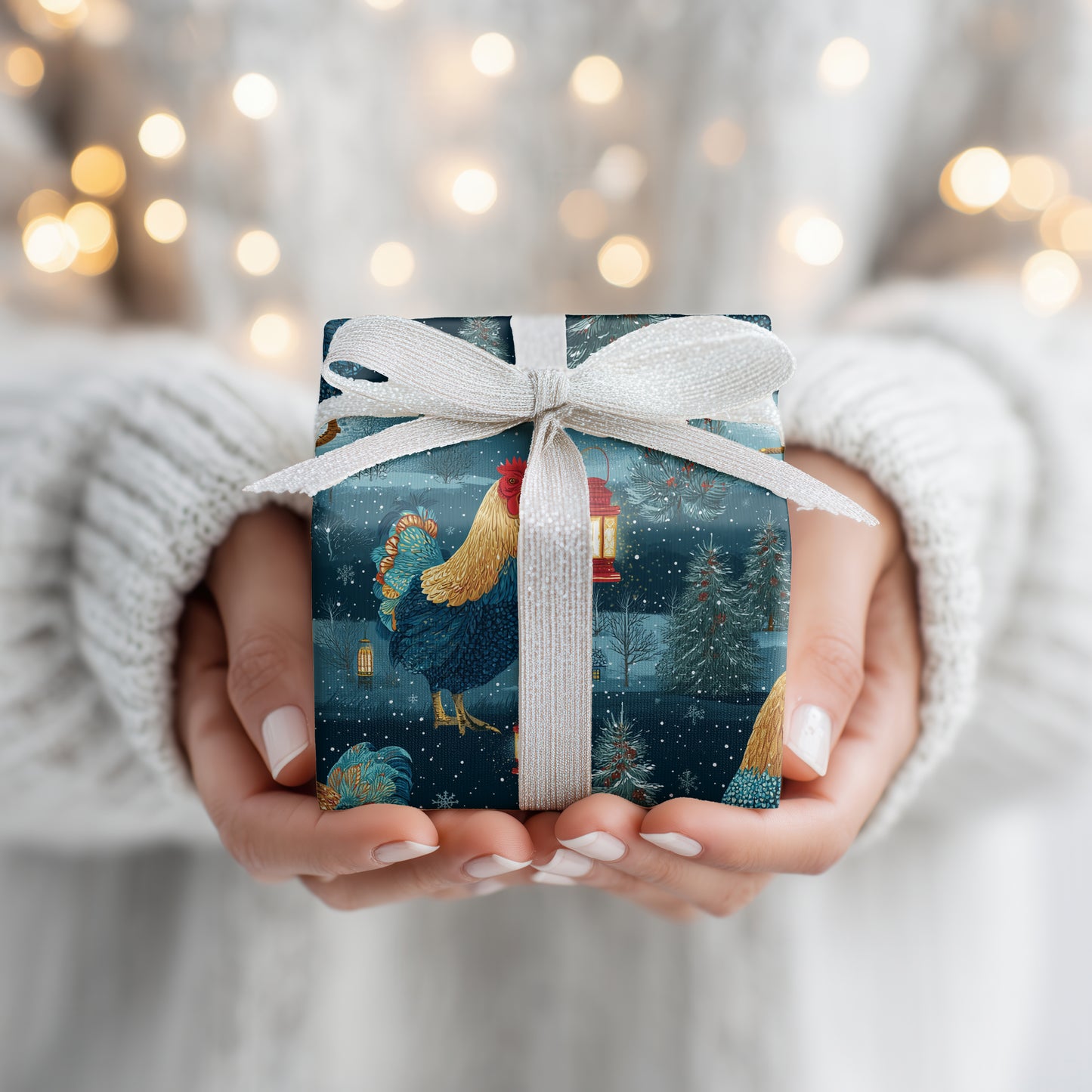 Roosters Guard Winter's Quiet Symphony