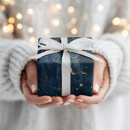 Celestial Elephant Walks Midnight Paths