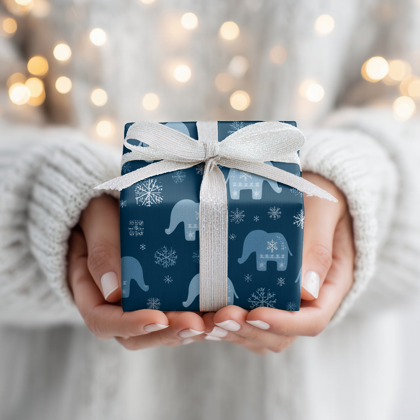 Elephants Dancing Through Frozen Nights