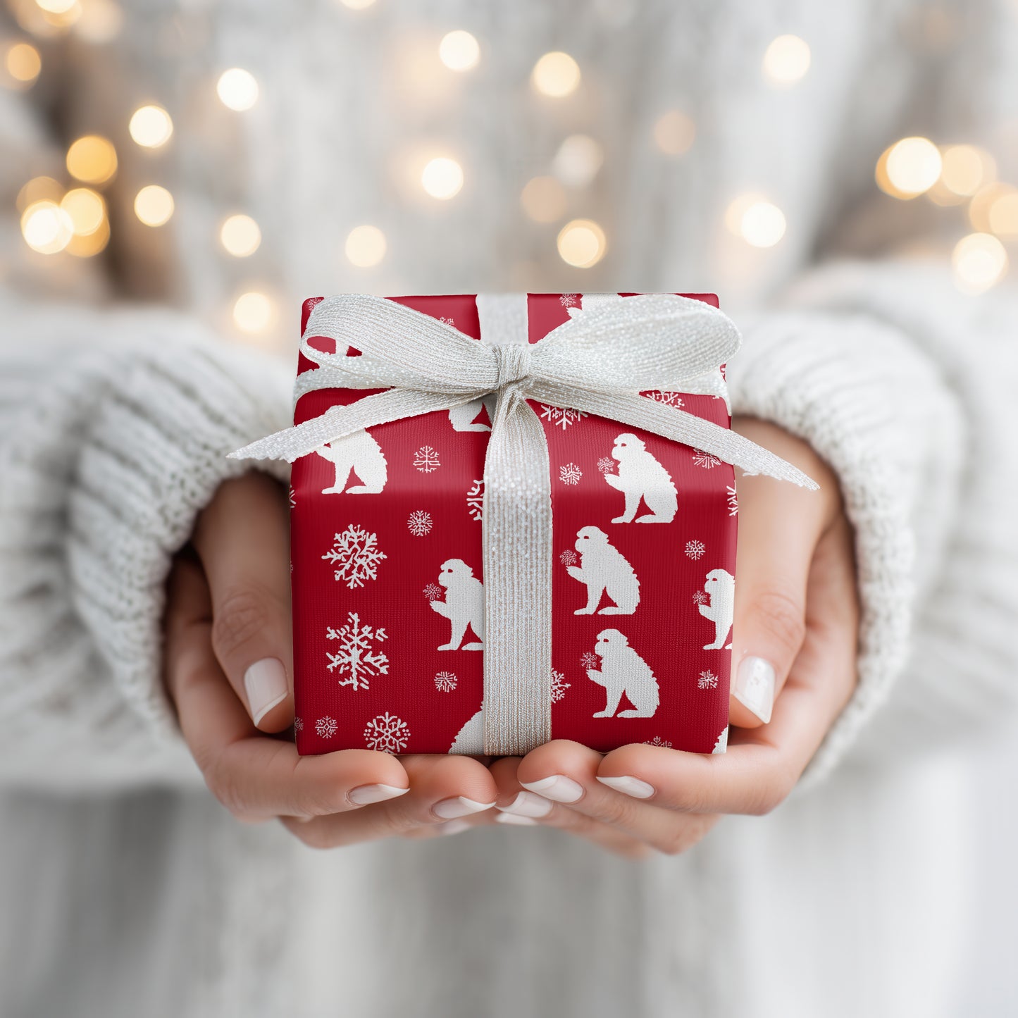 Winter's Playful Arctic Friends
