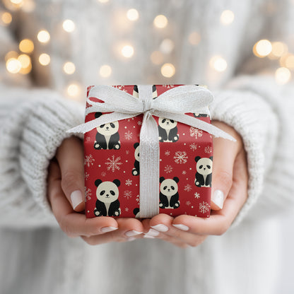 Panda Snowfall Symphony