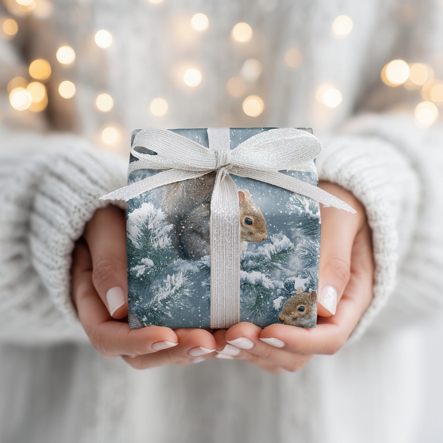 Squirrels Pause Between Winter's Soft Breath