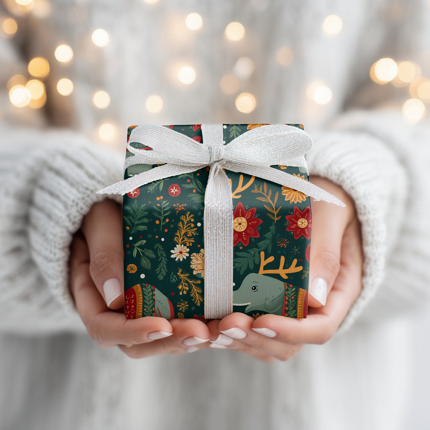 Whales Dance Among Winter Blooms