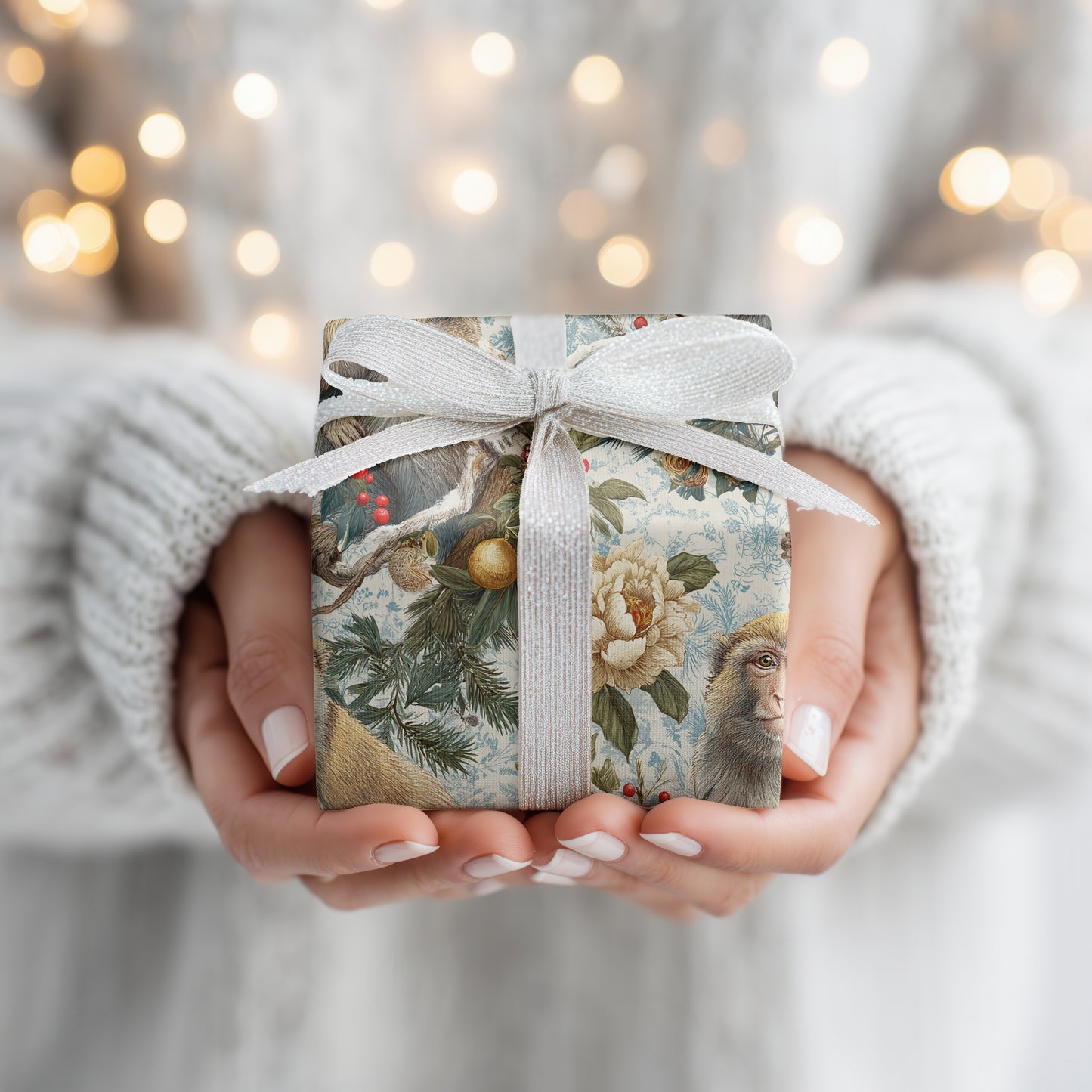 Winter's Playful Primate Companions