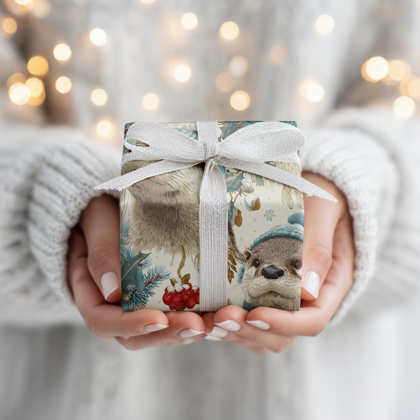 Winter's Cozy Otter Friends