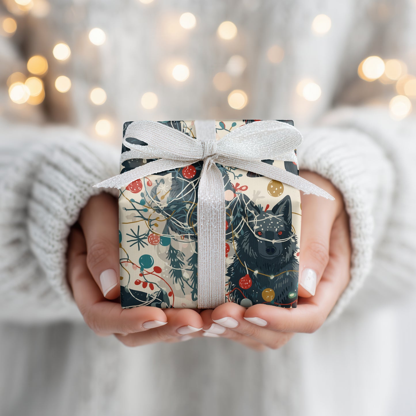 Dark Wolves Dancing Through Festive Nights