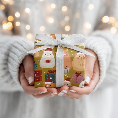 Jolly Hamsters Amid Twinkling Presents