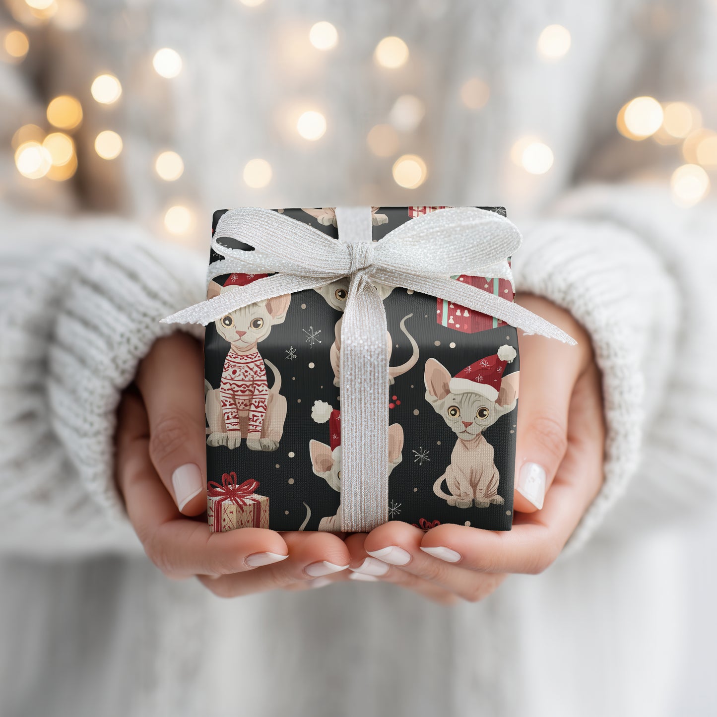 Mischievous Feline Yuletide Reverie