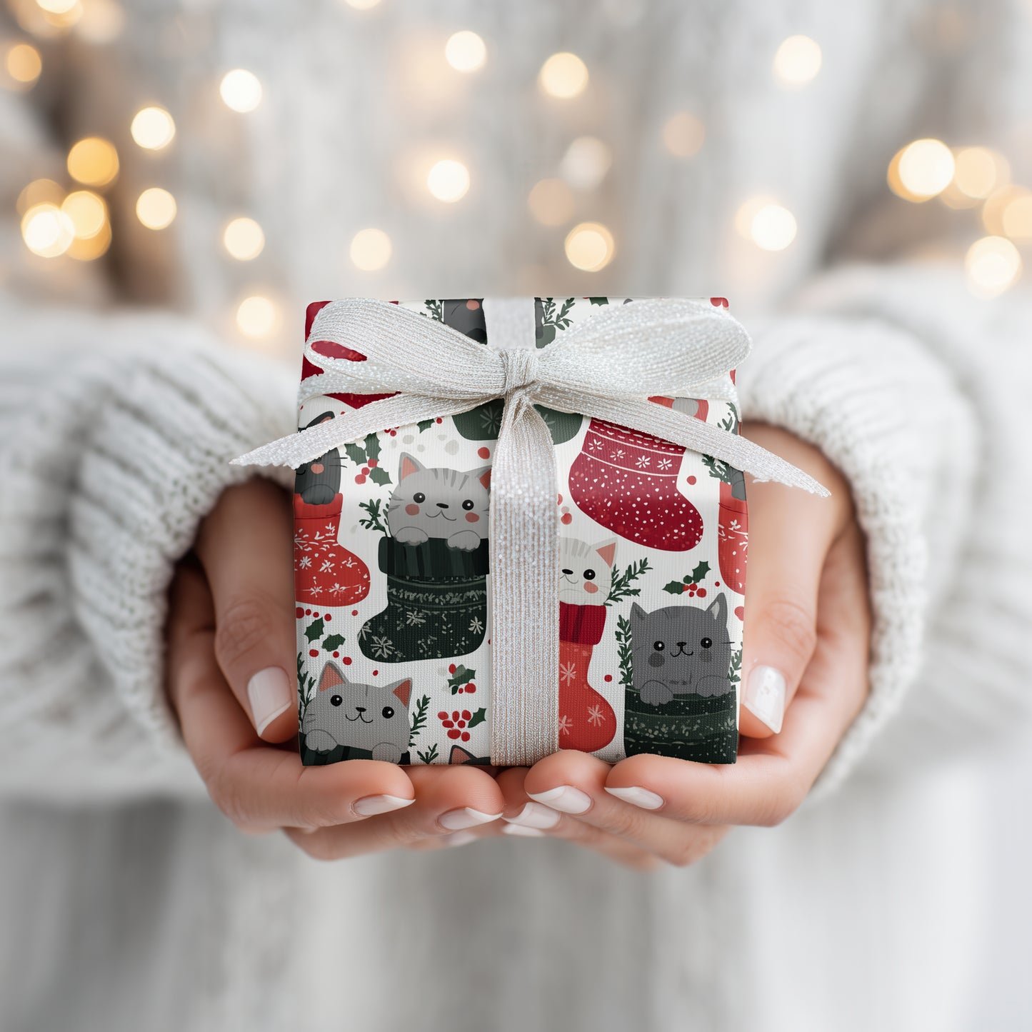 Cozy Cats Warm Christmas Stockings
