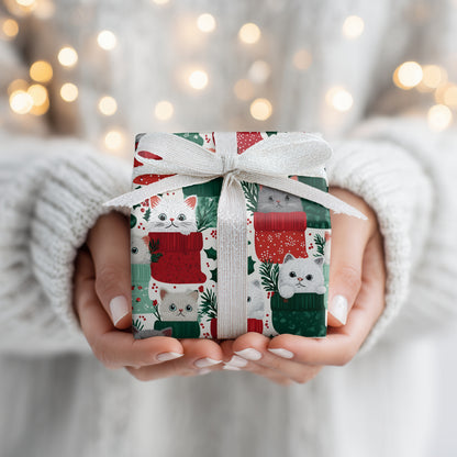 Cozy Cats Tucked In Holiday Socks