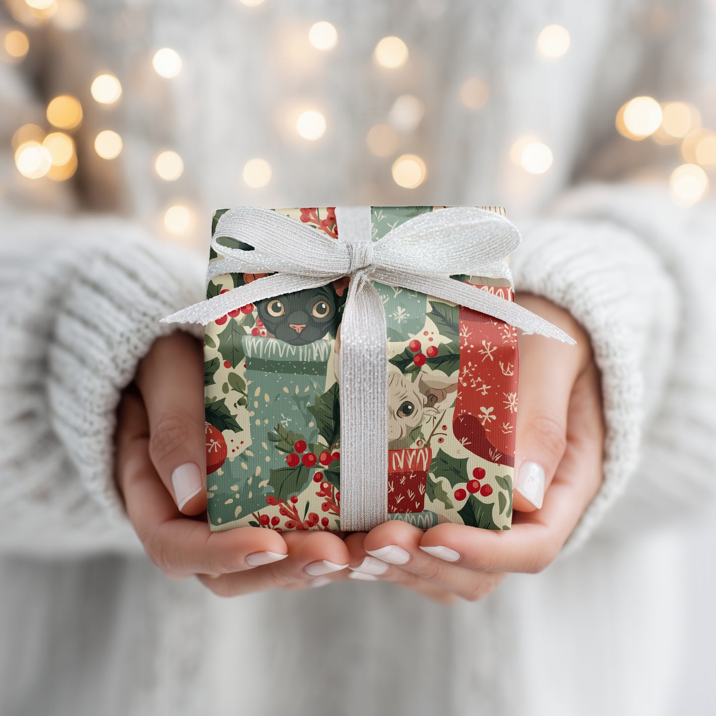 Curious Cats In Cozy Sweaters