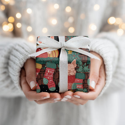 Purring Between Christmas Stockings