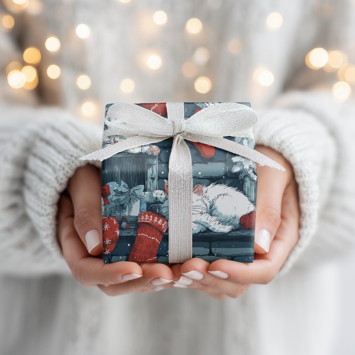 Sleepy Cats Drift Through Festive Stillness