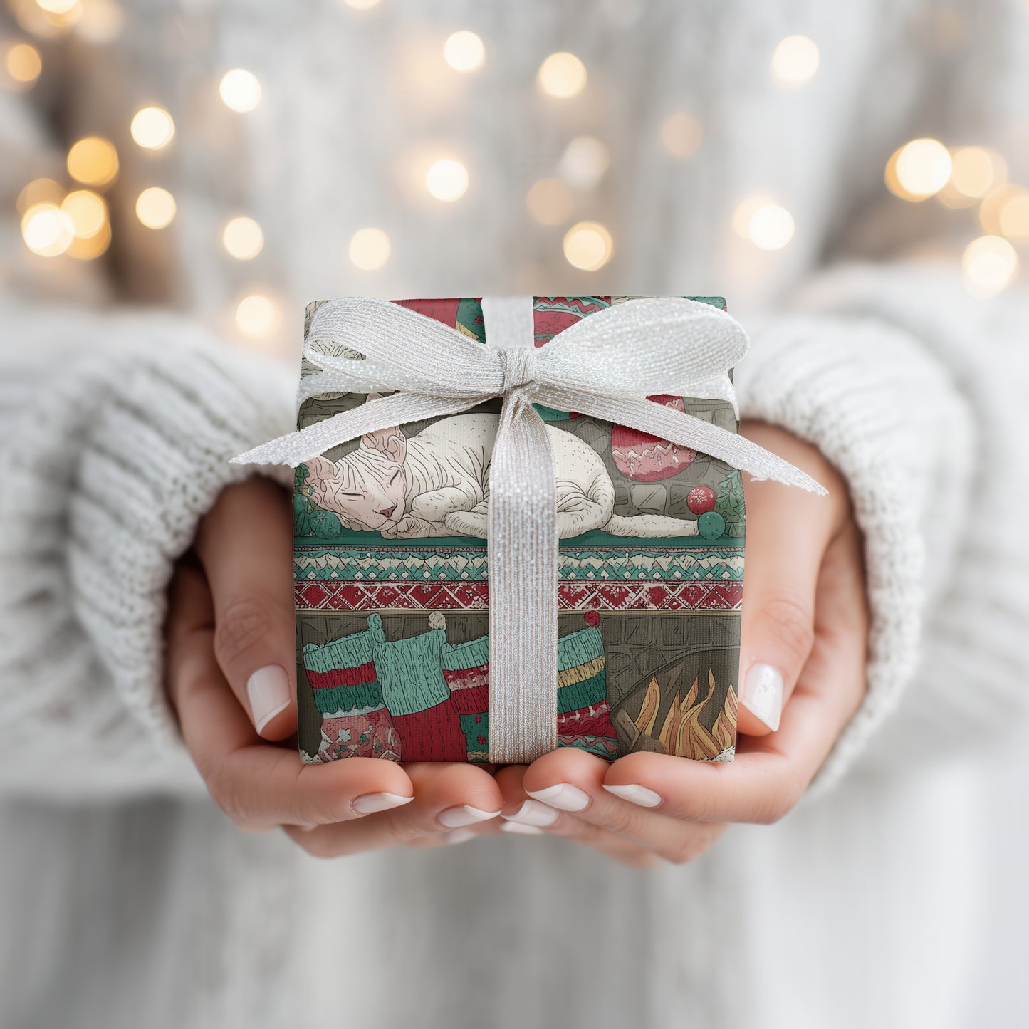 Purrs Beside Winter's Warm Hearth