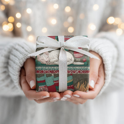 Purrs Beside Winter's Warm Hearth