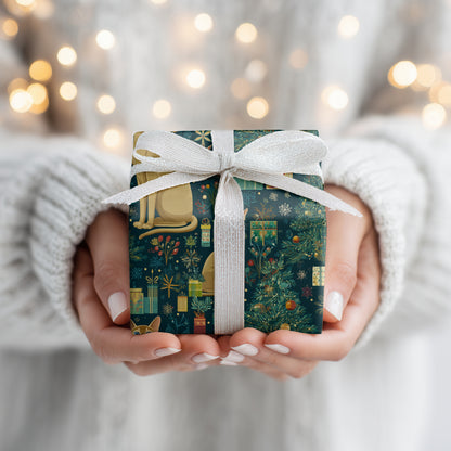 Feline Festivity Among Winter's Gifts