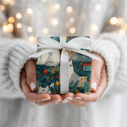 Festive Felines Among Winter's Bloom