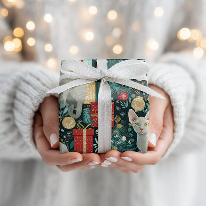 Festive Felines Among Winter's Gifts