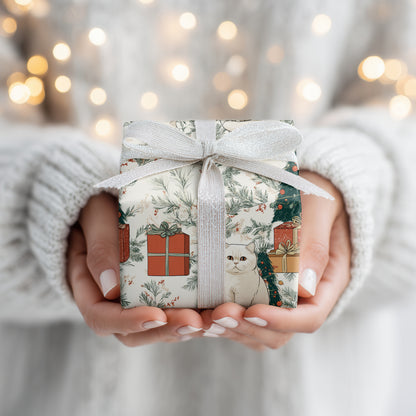 Curious Cats Among Christmas Gifts