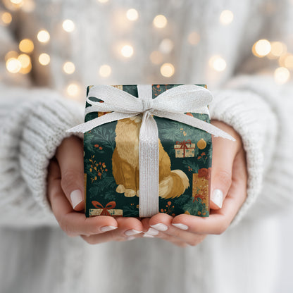 Golden Fur Amid Winter's Gifts