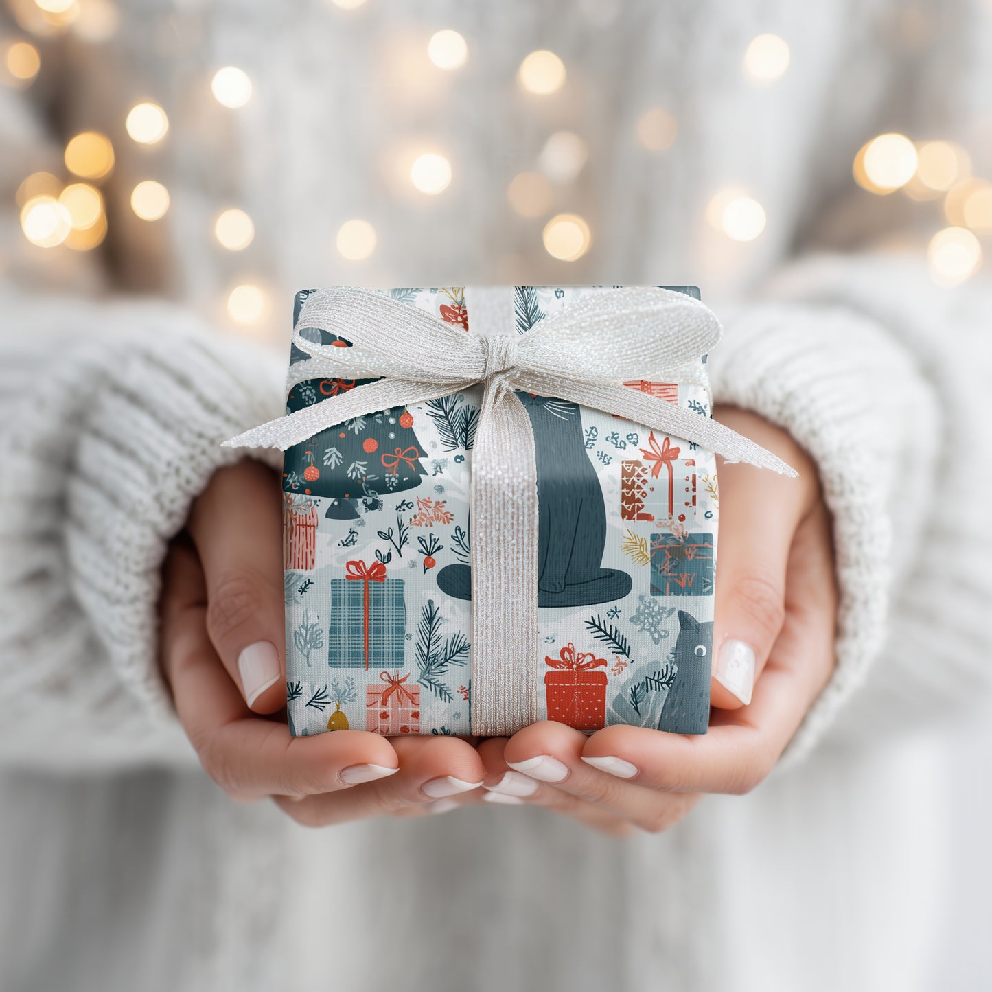 Festive Felines Between Wrapped Secrets